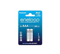 Panasonic eneloop Piles Ni-MH, AAA/Mignon prêtes à l'emploi, pack de 2, capacité augmentée à minimum 2000 mAh