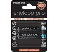 Panasonic eneloop pro BK-3HCDE/2BE - Batterie 2 x type AA - NiMH - (rechargeables) - 2500 mAh G