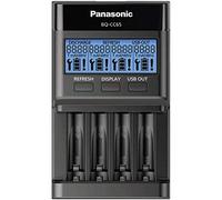 Panasonic Chargeur Eneloop 52065e00 – rapide intelligent, écran LCD, 1-4 piles Ni-MH AA/AAA, Noir