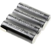 Panasonic eneloop Pro F1x4 Pack de piles rechargeables 4x LR6 (AA);cosses à souder en Z;NiMH;4.8 V;2450 mAh