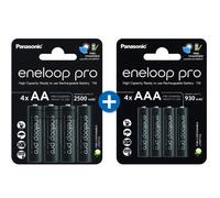 Panasonic Eneloop Pro pack combiné - 4 piles AA et 4 piles AAA rechargeables haute capacité