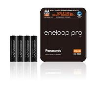 Panasonic eneloop Pro, Pile AAA Micro, Ni-MH prête à l'emploi, Pack de 4, Emballage utilisable comme étui de Rangement, Min. 930 mAh, 500 Cycles de Charge, Performances élevées, Pile Rechargeable