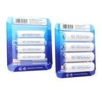 Panasonic eneloop Standard anciennement Sanyo eneloop Standard paquet combiné 4x AA Mignon + 4x AAA Micro piles