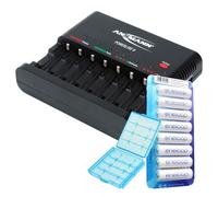 Panasonic eneloop Standard HR-3UTGB 8 piles AA Mignon et chargeur Ansmann Powerline 8