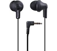 Panasonic ErgoFit RP-HJE120-KA Écouteurs filaires Intra-Auriculaires avec Son Dynamique cristallin et écouteurs ergonomiques sur Mesure (S/M/L), Prise Jack 3,5 mm pour téléphones et Ordinateurs