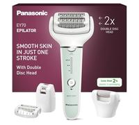 Épilateur EY70 - Double disques, lumière LED, 4 accessoires