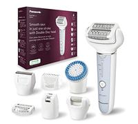 Panasonic ES-EY90-A503 Épilateur Wet &Dry, Double Disque 60 Pinces, Tête Flexible Pivotante 90°, 3 Vitesses et LED, 30 Minutes d'Autonomie, sans Fil, Épilateur, Tête Rasoir, Tête de Soin des Pieds