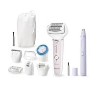 Panasonic ES-EYL9-P503 Épilateur sans Fil Sec & Humide pour Sourcils/Poils du Visage pour Femmes Épilation des Poils Courts, 3 Vitesses Réglables, Accessoires pour Pieds, Maillot, Blanc/Violet Clair