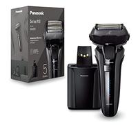 Panasonic ES-LV9U-K803 Rasoir Électrique 5-Lames Pour Hommes Avec Nettoyage Automatique, Détecteur De Barbe Réactif Et Support De Chargement, Rasoir Sans Fil Humide Et Sec.