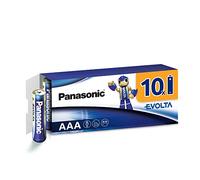 Panasonic EVOLTA Pile alcaline, AAA micro LR03, paquet de 10 dans un emballage sans plastique, 1,5 V, pile Premium avec une puissance particulièrement longue durée, alcaline.