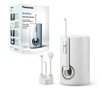 Panasonic EW1614AW503-PACK Hydropulseur Bucco-Dentaire Familial, Jet Ultrasonique, Mode Enfant, 10 Réglages de Pression, IPX7, Orthodontiques, 5 buses, Alimentation Secteur, Blanc