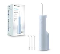 Panasonic Hydropulseur série 300 EW-DJ27-A311 - Irrigateur buccal pour dents, 200 ml, IPX7, 4 buses régulières, 5 réglages de pression, accessoire de voyage, bleu