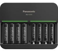 Panasonic K-KJ63KHC44A Batterie Rechargeable avancée Eneloop Pro 8 Positions Chargeur Rapide 6 Heures avec 8 voyants de Charge LED avec Piles 4AA et 4AAA Eneloop Pro