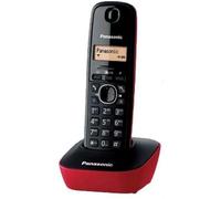 Panasonic KX-TG1611, Téléphone DECT, Haut-parleur, 50 entrées, Identification de l'appelant, Noir, Rouge
