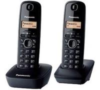 Panasonic KX-TG1612 - Téléphone sans fil avec ID d'appelant - DECT - (conférence) à trois capacité d'appel - gris charbon + combiné supplémentaire Gris charbon G