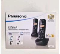Panasonic KX-TG1612 Téléphone Sans Fil Base et 2 Combinés Repondeur Blanc