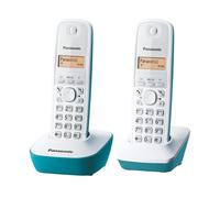 Panasonic KX-TG1612FRC | Téléphone Duo sans fil DECT sans répondeur, Bleu