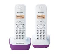 Panasonic KX-TG1612FRF téléphone Téléphone DECT Identification de l'appelant Violet, Blanc