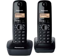Panasonic KX-TG1612FRH | Téléphone Numérique Sans Fil, Base + 2 Combinés, ID Appelant, Batterie Longue Durée, LCD, Rappel