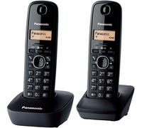 Panasonic KX-TG1612FRH - Téléphone sans fil avec ID d'appelant - DECT\GAP - noir + combiné supplémentaire