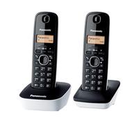 Panasonic KX-TG1612FRW Téléphone Duo sans fil DECT sans répondeur Blanc [Version Française]