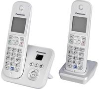 Panasonic KX-TG6822 - Téléphone sans fil - Répondeur avec identification de l'appelant - DECT - Pearly Silver + combiné supplémentaire