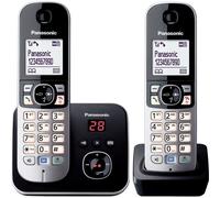Panasonic KX-TG6822GB Téléphone DECT Identification de l'appelant Noir et Argent