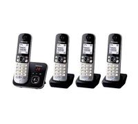 Panasonic KX-TG6824GB téléphone Téléphone DECT Identification de l'appelant Noir, Argent