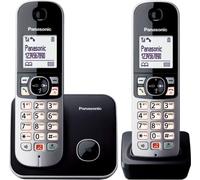 Panasonic KX-TG6852JTB Noir et gris Téléphone Duo DECT sans fil avec haut-parleur