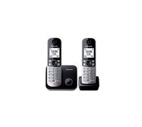 Panasonic KX-TG6852NLB Duo Dect Home Phone - 2 combinés - Appareil sans réponse - Gris/Noir