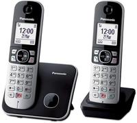 Panasonic KX-TG6852NLB Duo Dect Home Phone - 2 combinés - Appareil sans réponse - Gris/Noir