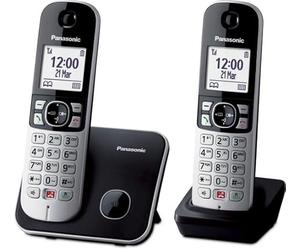 Panasonic KX-TG6852NLB Duo Dect Home Phone - 2 combinés - Appareil sans réponse - Gris/Noir