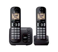 Panasonic KX-TGC222 - Téléphone sans fil - système de répondeur avec ID d'appelant/appel en instance - DECT\GAP - (conférence) à trois capacité d'appel - noir + combiné supplémentaire