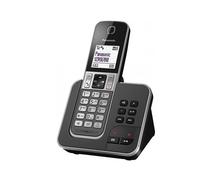 Panasonic KX-TGD320 - Téléphone sans fil - système de répondeur avec ID d'appelant/appel en instance - DECTGAP - (conférence) à trois capacité d'appel - argent, gris charbon
