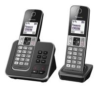 Panasonic KX-TGD322 - Téléphone sans fil - système de répondeur avec ID d'appelant/appel en instance - DECTGAP - (conférence) à trois capacité d'appel - argent, gris charbon + combiné...