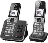 Panasonic KX-TGD322 - Téléphone sans fil - système de répondeur avec ID d'appelant/appel en instance - DECTGAP - (conférence) à trois capacité d'appel - argent, gris charbon + combiné...