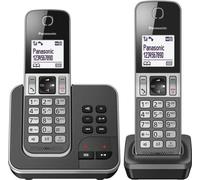Panasonic KX-TGD322FRG Téléphone sans Fil Répondeur Numérique, Base et 2 Combinés, Mains Libres, Identification de l'Appelant