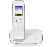 Panasonic KX-TGJ310GW Téléphone sans fil à faible rayonnement, écran couleur, identification de l'appelant, 18h de temps de conversation, 12 jours de veille, fonction mains libres, fonction babyphone,