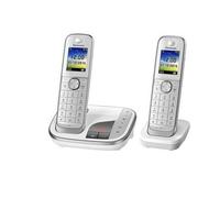 Panasonic Téléphone sans fil KX-TGJ322GW – Duo avec répondeur – Blanc (version allemande)