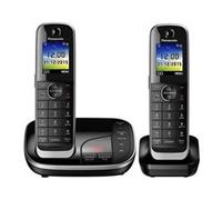 Panasonic Téléphone sans fil KX-TGJ322GB Duo avec répondeur Noir, 1 combiné sup. + chargeur de table