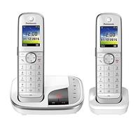 Panasonic KX-TGJ322GW - Téléphone sans fil - système de répondeur avec ID d'appelant - DECT - blanc + combiné supplémentaire