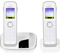 Panasonic KX-TGJ322GW - Téléphone sans fil - répondeur avec identification de l'appelant - DECT - blanc + combiné supplémentaire