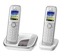 Panasonic KX-TGJ322GW - Téléphone sans fil - système de répondeur avec ID d'appelant - DECT - blanc + combiné supplémentaire Blanc G