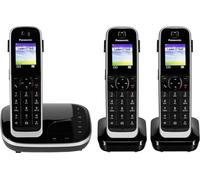 Panasonic KX-TGJ323GB - Téléphone sans fil - Répondeur avec identification de l'appelant - DECT - noir + 2 combinés supplémentaires