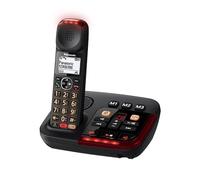 Panasonic KX-TGM420 Téléphone Numérique sans Fil Répondeur Numérique Unité de Base & Écouteur Unique LCD Haut Volume Mode Slow Talk Compatible Appareils Auditifs Blocage d'Appels Interrupteurs Noir