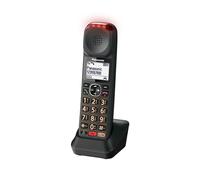 Panasonic KX-TGMA45 Téléphone Numérique sans Fil, Combiné Supplémentaire (Non Autonome) et Support de Charge, Ecran LCD, Volume Fort, Mode Conversation Lente, Contrôle de la Tonalité, Noir Métallisé