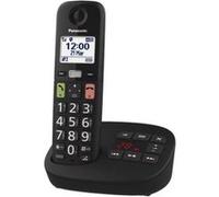Panasonic Téléphone sans fil KX-TGU130EXB — Répondeur, 1 combiné, grosses touches, Noir