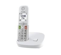 Panasonic Téléphone sans fil KX-TGU410EXW – Base+1 combiné, LCD, torche – Blanc/Argent