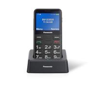 Panasonic KX-TU155EXBN Téléphone Mobile pour Personnes Âgées, Appel Prioritaire, Téléphone à Grosses Touches, Compatible avec Les Appareils Auditifs, Bluetooth, Radio FM, Appareil Photo, Noir