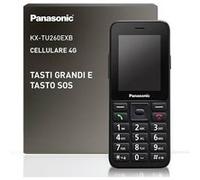 Panasonic KX-TU260EXB Téléphone Portable 4G, Téléphone Senior, Grosses Touches, IP44, USB C, Jusqu’à 7,5 h d'appel, écran 2,4 Pouces, Noir